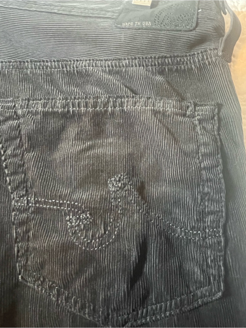 Ag Adriano Goldschmied  The Protege Straight Corduroy Jeans off-black, 36x30.75 - Picture 6 of 14